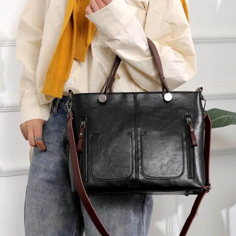 CLARA™ - LEATHER SHOULDER BAG