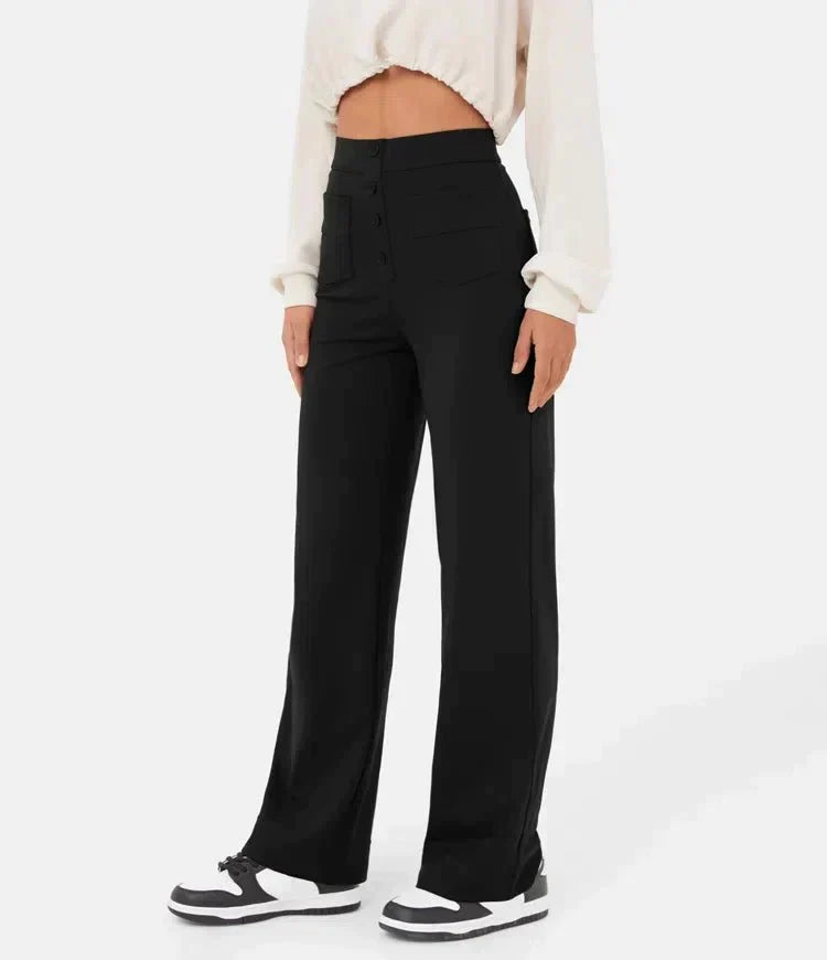 VALENTINA - HIGH-WAISTED ELASTIC CASUAL PANTS