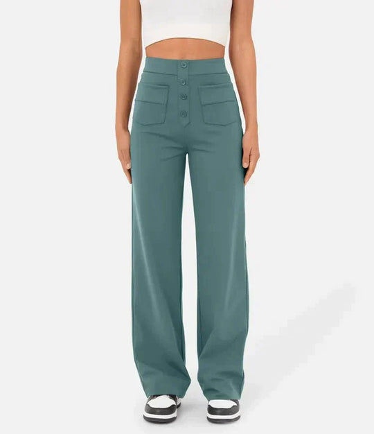 VALENTINA - HIGH-WAISTED ELASTIC CASUAL PANTS